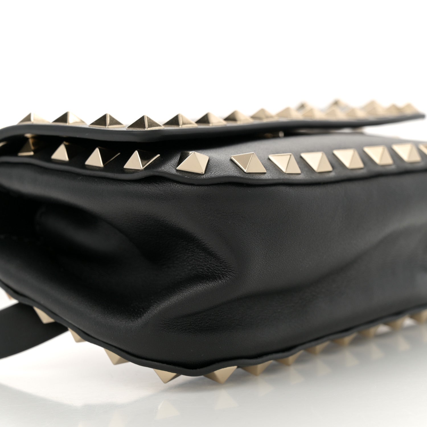 Valentino Garavani Vitello Rockstud Belt Bag Black 9 of 11