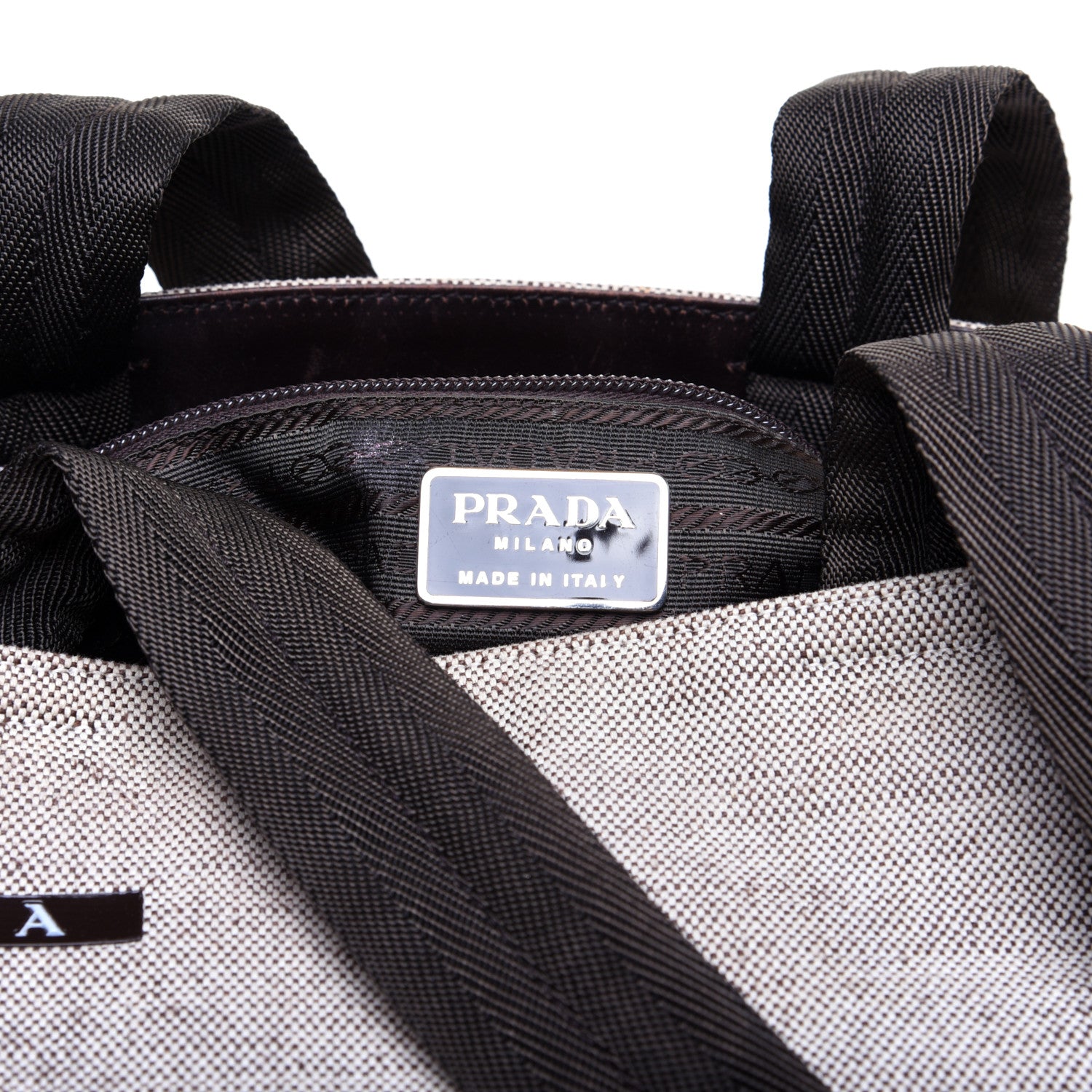 Prada Canapa Jacquard Sport Shoulder Bag Naturale 8 of 12