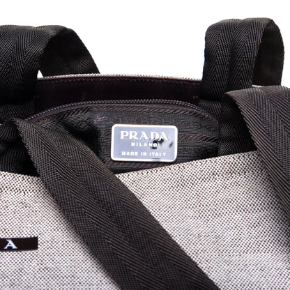 Prada Canapa Jacquard Sport Shoulder Bag Naturale 8 of 12