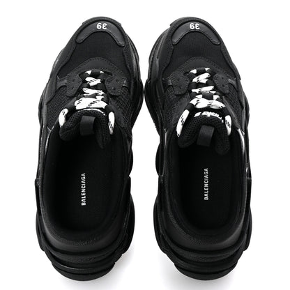 Balenciaga Fabric Mesh Womens Triple S Mule Sneakers 39 Black 2 of 9