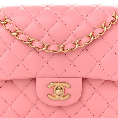 Chanel Lambskin Quilted Medium Double Flap Rose Pink 9 of 11