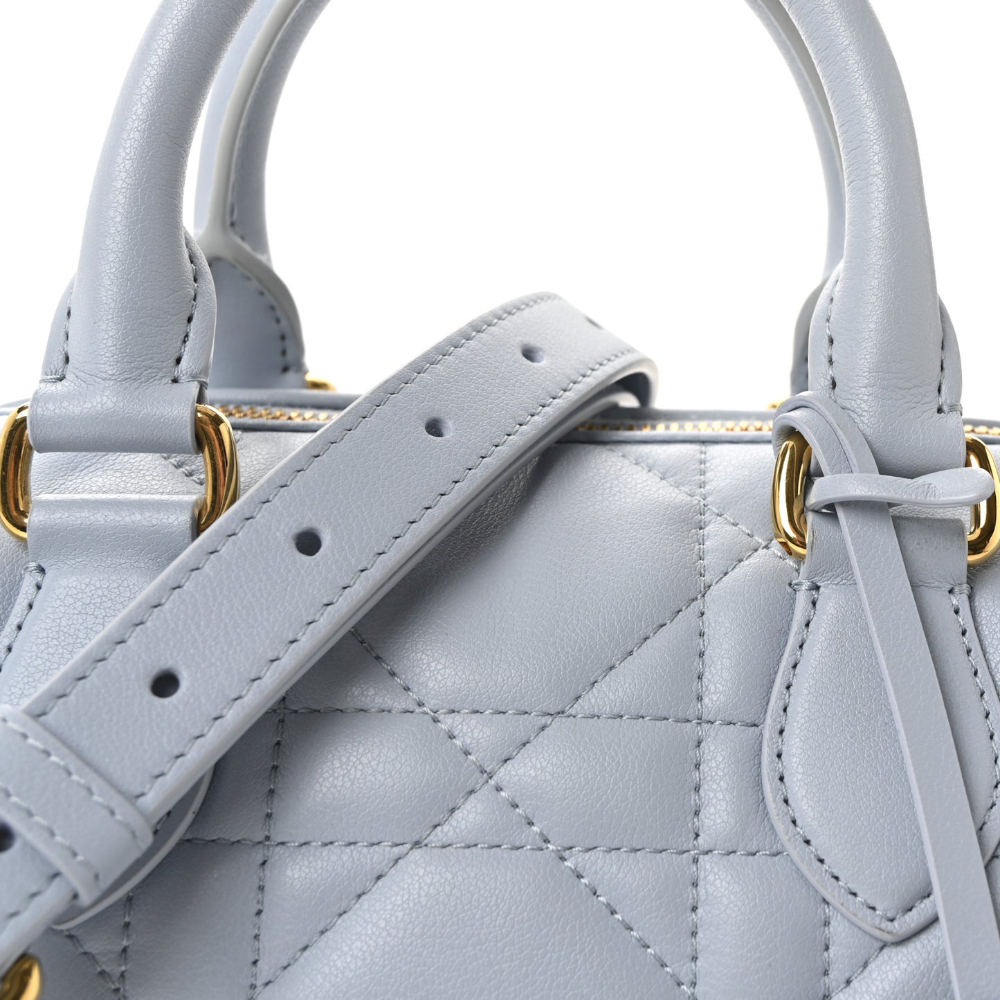 Calfskin Macrocannage Groove 20 Bag Pale Blue