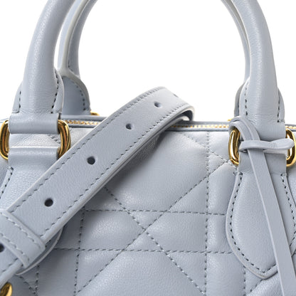 Christian Dior Calfskin Macrocannage Groove 20 Bag Pale Blue 8 of 10