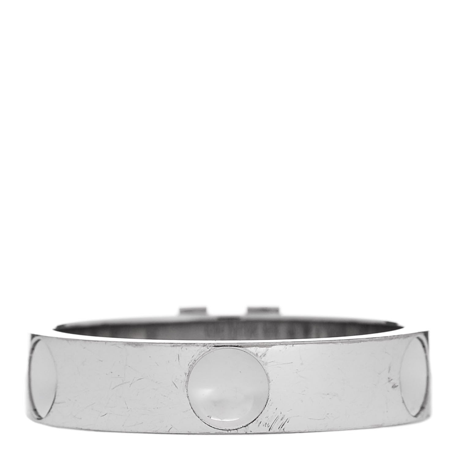 Louis Vuitton 18K White Gold Empreinte LV Ring 61 9.75 3 of 5