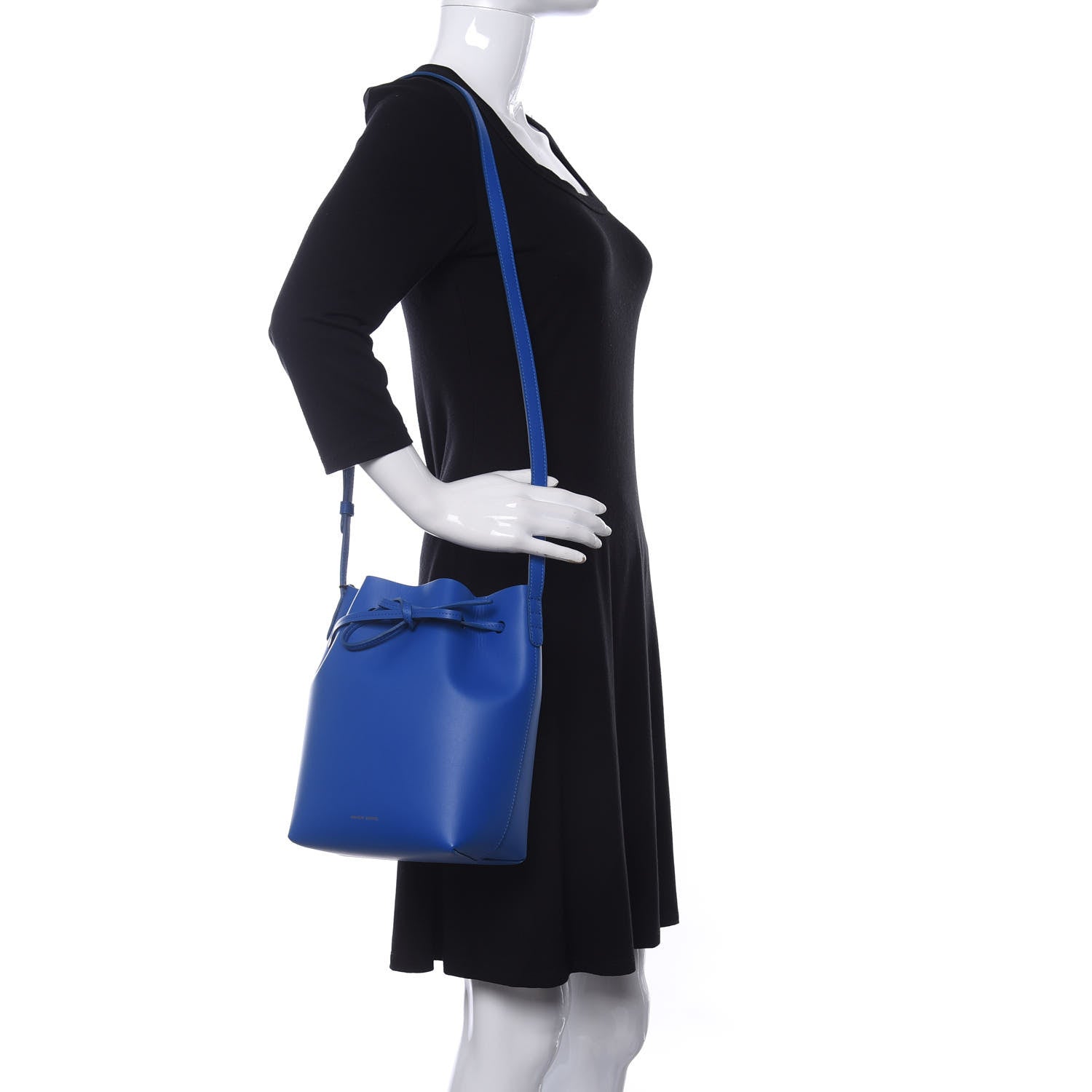 Mansur Gavriel Calfskin Mini Bucket Bag Royal 2 of 10