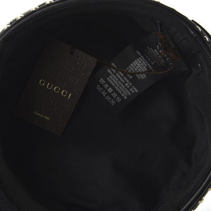 Gucci Calfskin Studded Cellarius Hat XL Black 7 of 9