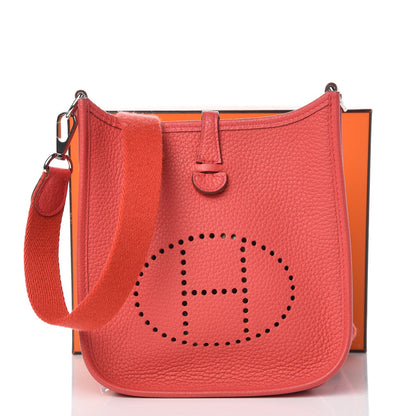 Hermes Taurillon Clemence Evelyne TPM Rouge Pivoine 8 of 8