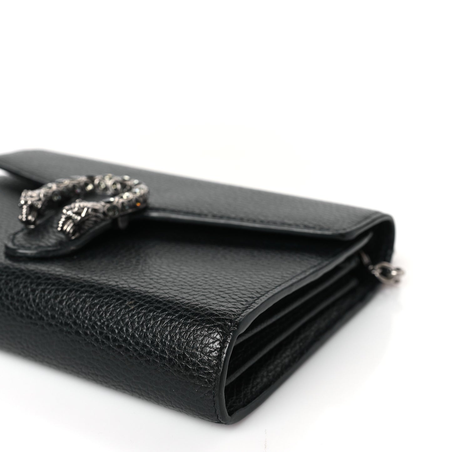 Calfskin Mini Dionysus Chain Wallet Black