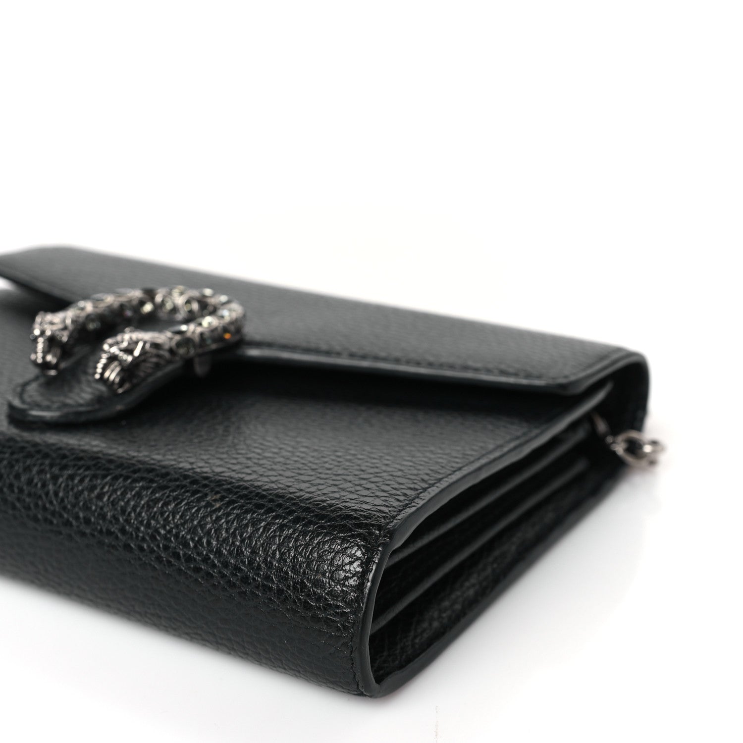 Gucci Calfskin Mini Dionysus Chain Wallet Black 8 of 9