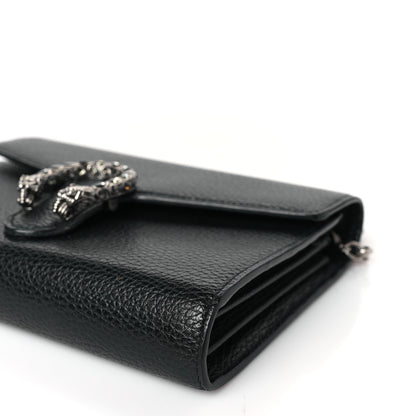 Gucci Calfskin Mini Dionysus Chain Wallet Black 8 of 9