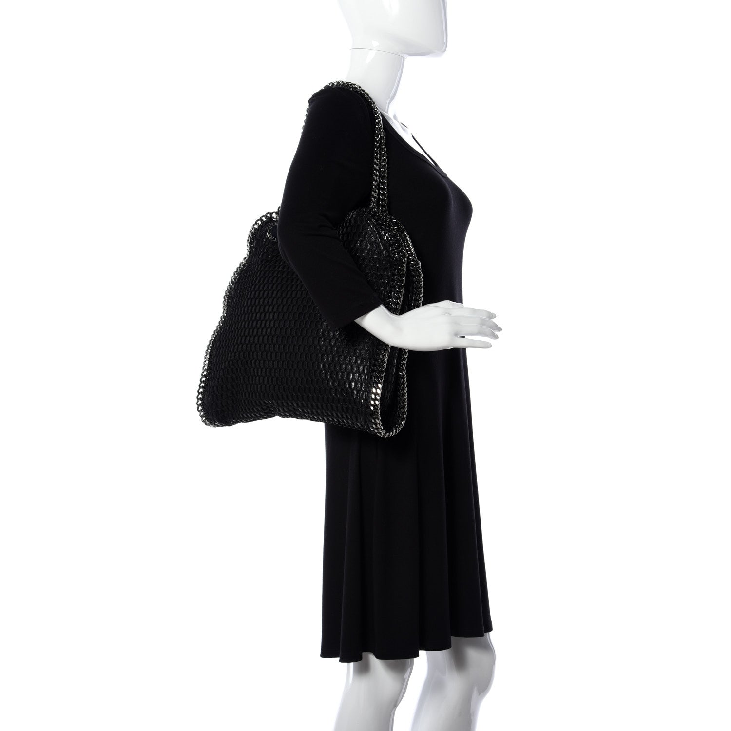 Stella McCartney Patent Net Small Falabella Tote Black 2 of 8