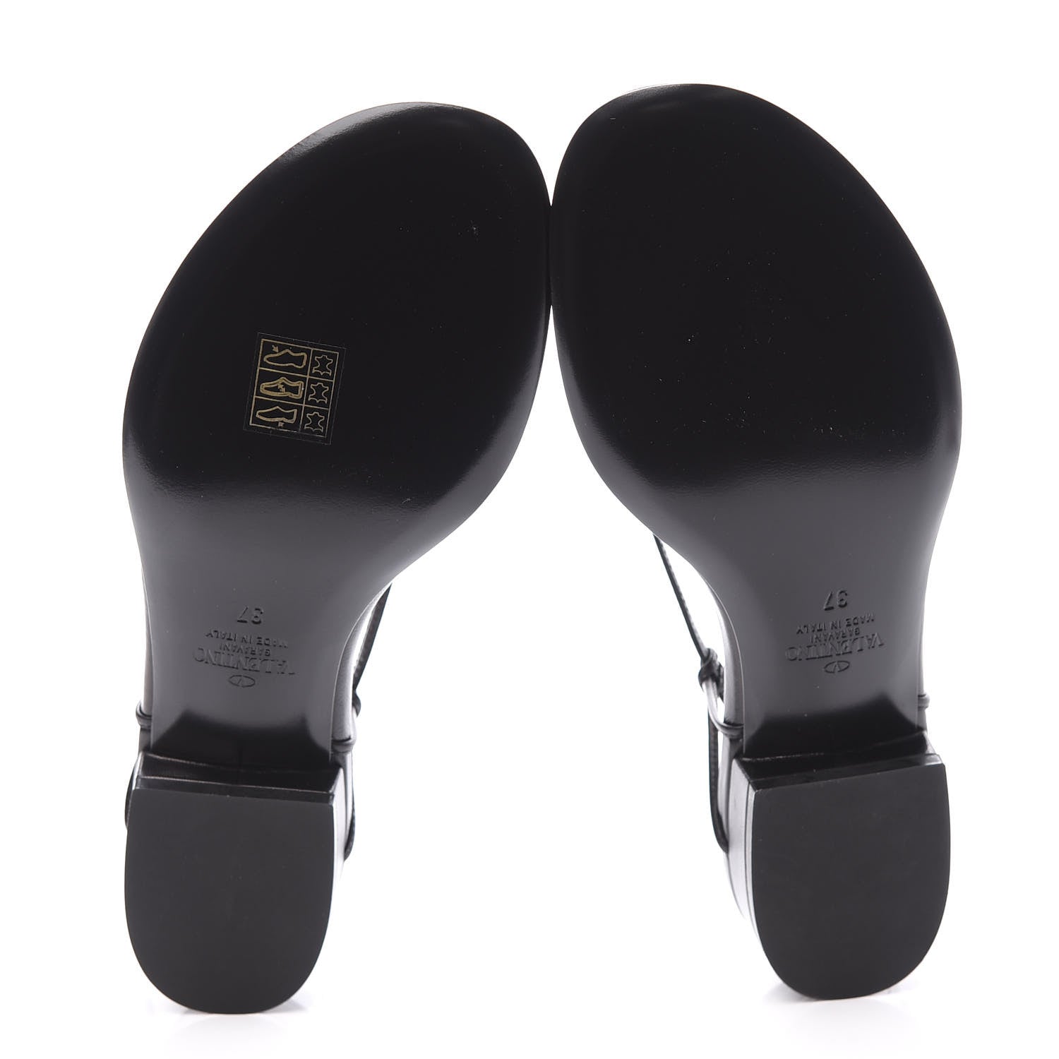Valentino Garavani Calfskin Vlogo Slingback Low Heel Thong Sandals 37 Black 6 of 10