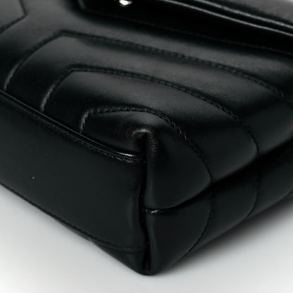 Saint Laurent Calfskin Y Quilted Monogram Toy Loulou Crossbody Bag Black 10 of 12