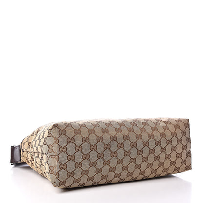 Gucci Monogram Web Medium Flat Messenger Bag Brown 4 of 10
