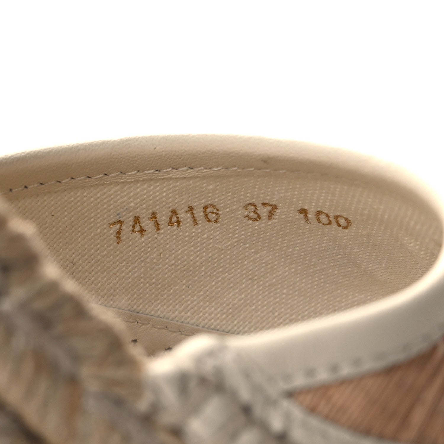 Gucci GG Raffia Monogram Ankle Wrap Platform Espadrille Wedge Sandals 37 Beige 6 of 9