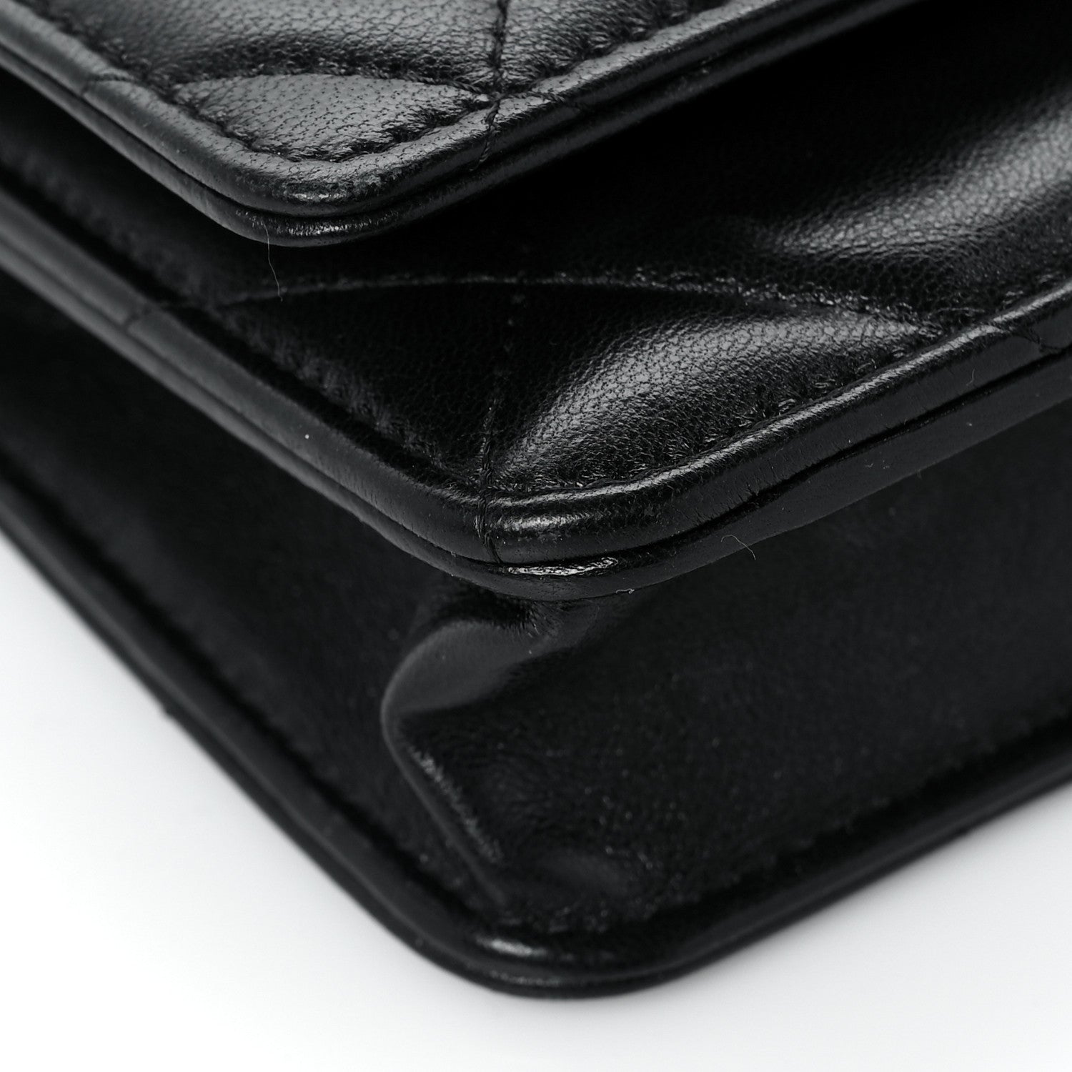 Chanel Lambskin Quilted Chanel 19 Wallet On Chain WOC Black 8 of 9