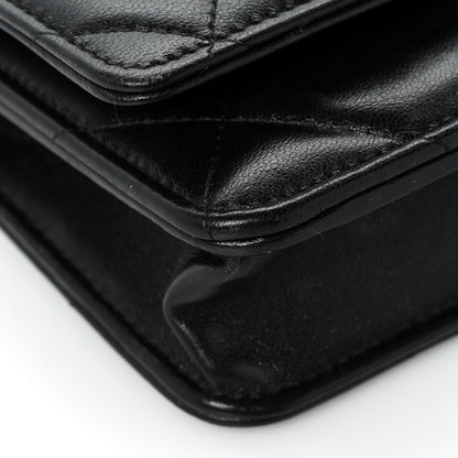 Chanel Lambskin Quilted Chanel 19 Wallet On Chain WOC Black 8 of 9