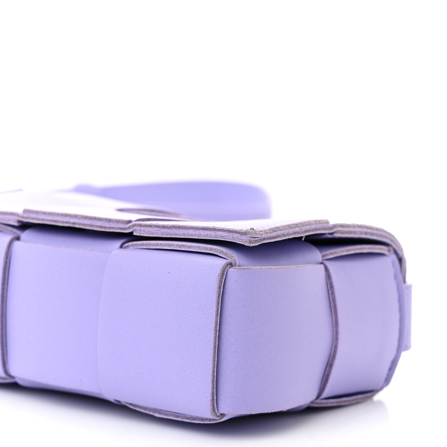 Bottega Veneta Lambskin Maxi Intrecciato Extra Mini Cassette Crossbody Bag Wisteria 9 of 11