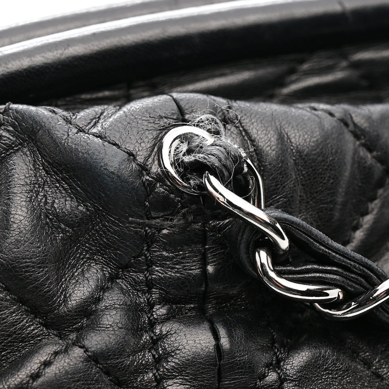 Chanel Lambskin Quilted Sharpei Frame Tote Black 14 of 16