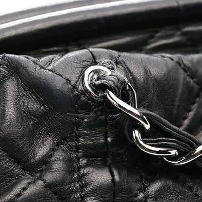 Chanel Lambskin Quilted Sharpei Frame Tote Black 14 of 16
