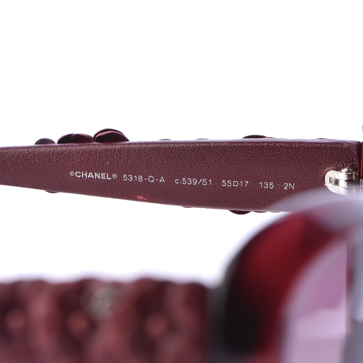 Lambskin Camellia CC Sunglasses 5318 Q Red