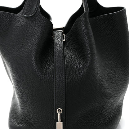 Hermes Taurillon Clemence Picotin Lock 22 MM Black 8 of 10