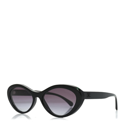 Chanel Acetate Oval Sunglasses 5416 Black Green 1 of 7