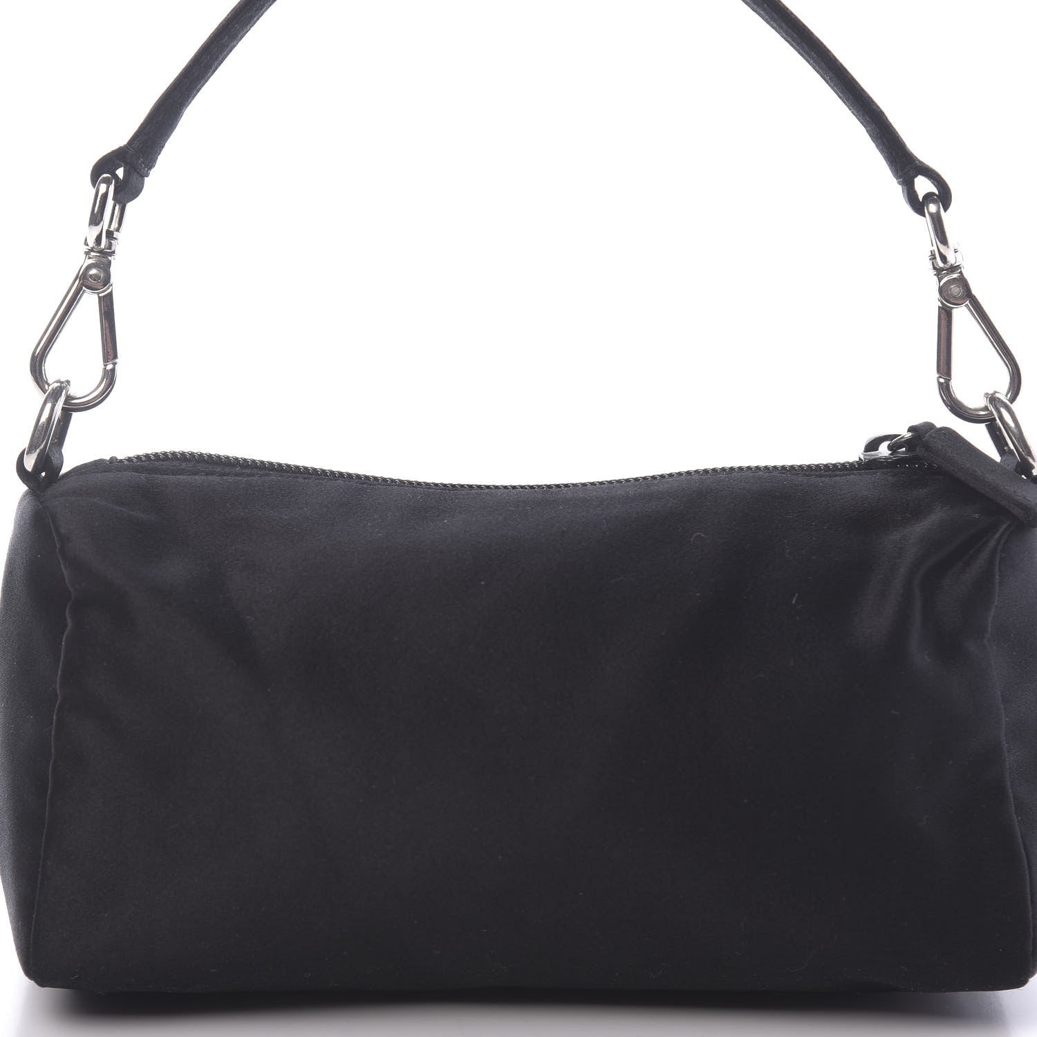 Prada Satin Raso Shoulder Bag Black 9 of 9