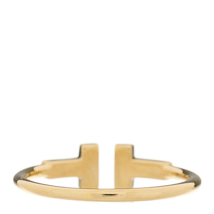 Tiffany 18K Yellow Gold Diamond T Wire Ring 58 8.5 3 of 5