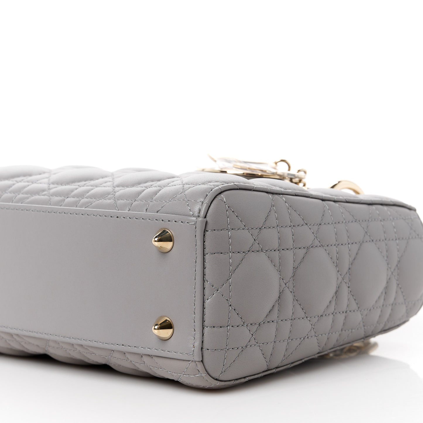Lambskin Cannage Small My ABCDior Lady Dior Grey