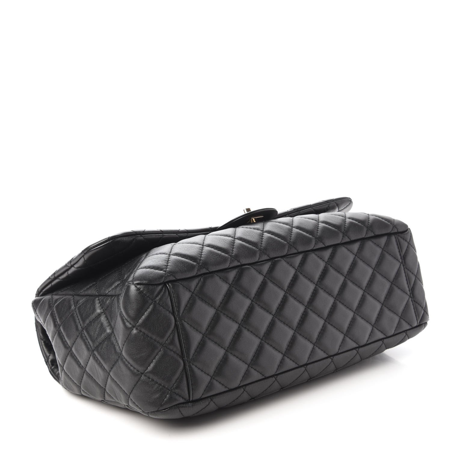 Chanel Metallized Calfskin Quilted Small XXL Travel Flap Bag Black 4 of 11