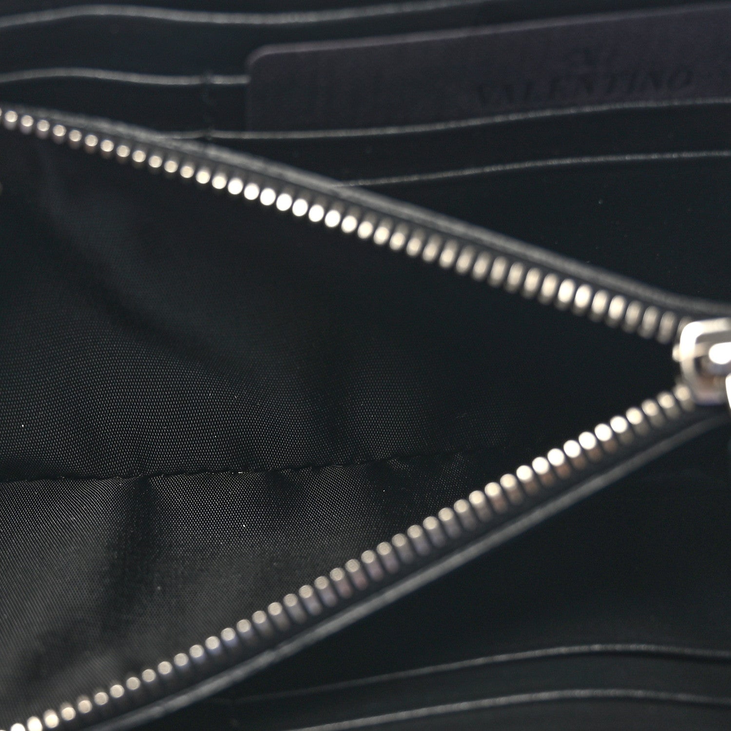 Valentino Garavani Calfskin VLTN Zip Around Wallet Black 7 of 9