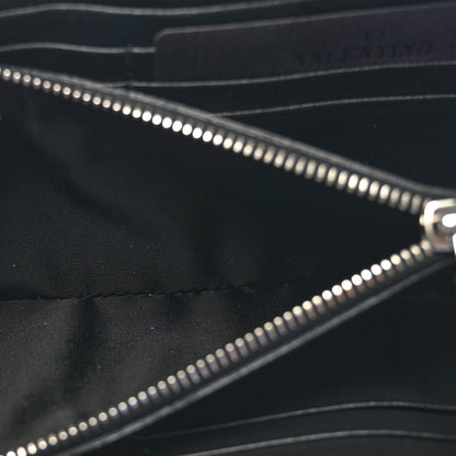 Valentino Garavani Calfskin VLTN Zip Around Wallet Black 7 of 9