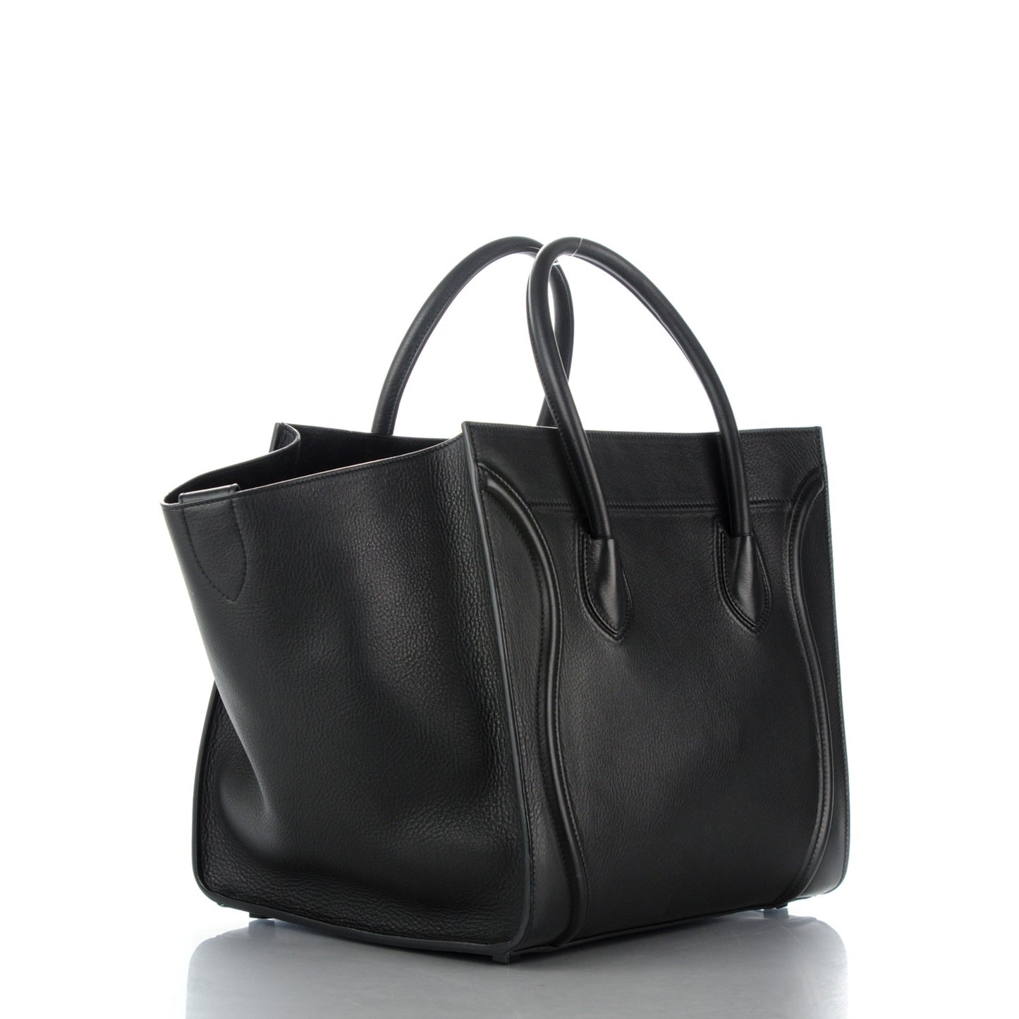Supple Calfskin Medium Phantom Luggage Black