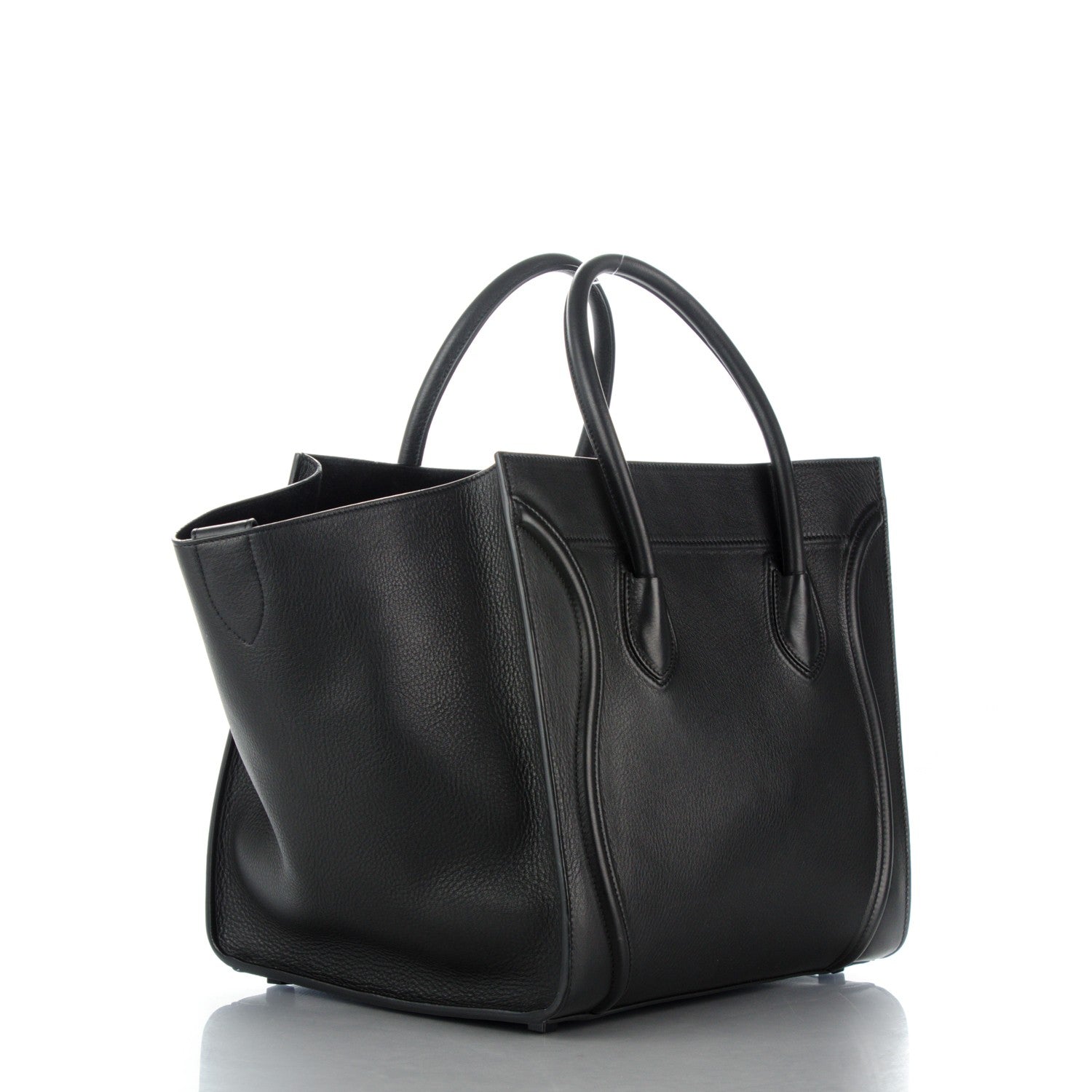 Celine Supple Calfskin Medium Phantom Luggage Black 3 of 8