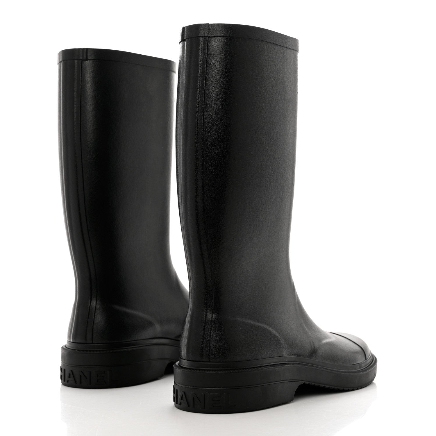 Chanel Caoutchouk CC High Boots 41 Black 5 of 8