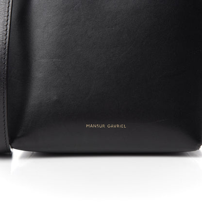 Mansur Gavriel Calfskin Mini Mini Bucket Bag Black Argento 8 of 10