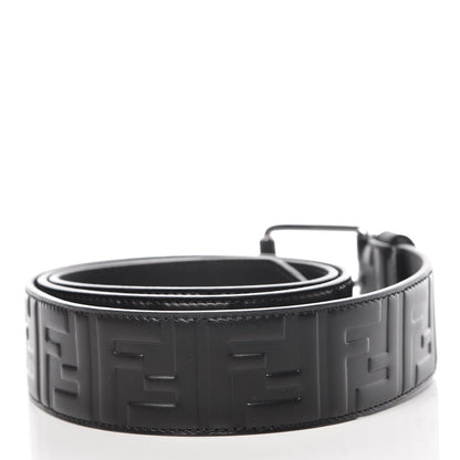 Fendi Vitello Century FF 1974 Embossed Belt 100 40 Black 3 of 6