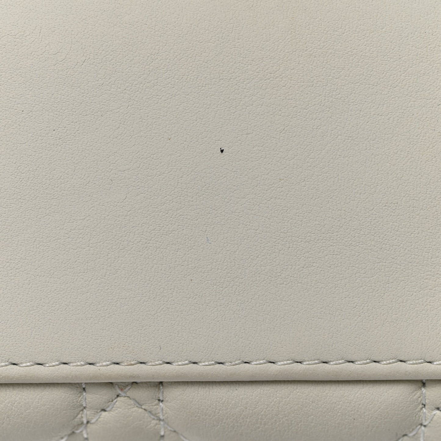 Ultra Matte Calfskin Cannage Mini Lady Dior White