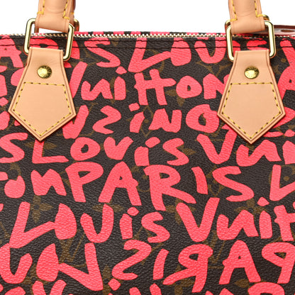 Louis Vuitton Monogram Graffiti Speedy 30 Fuchsia 8 of 10