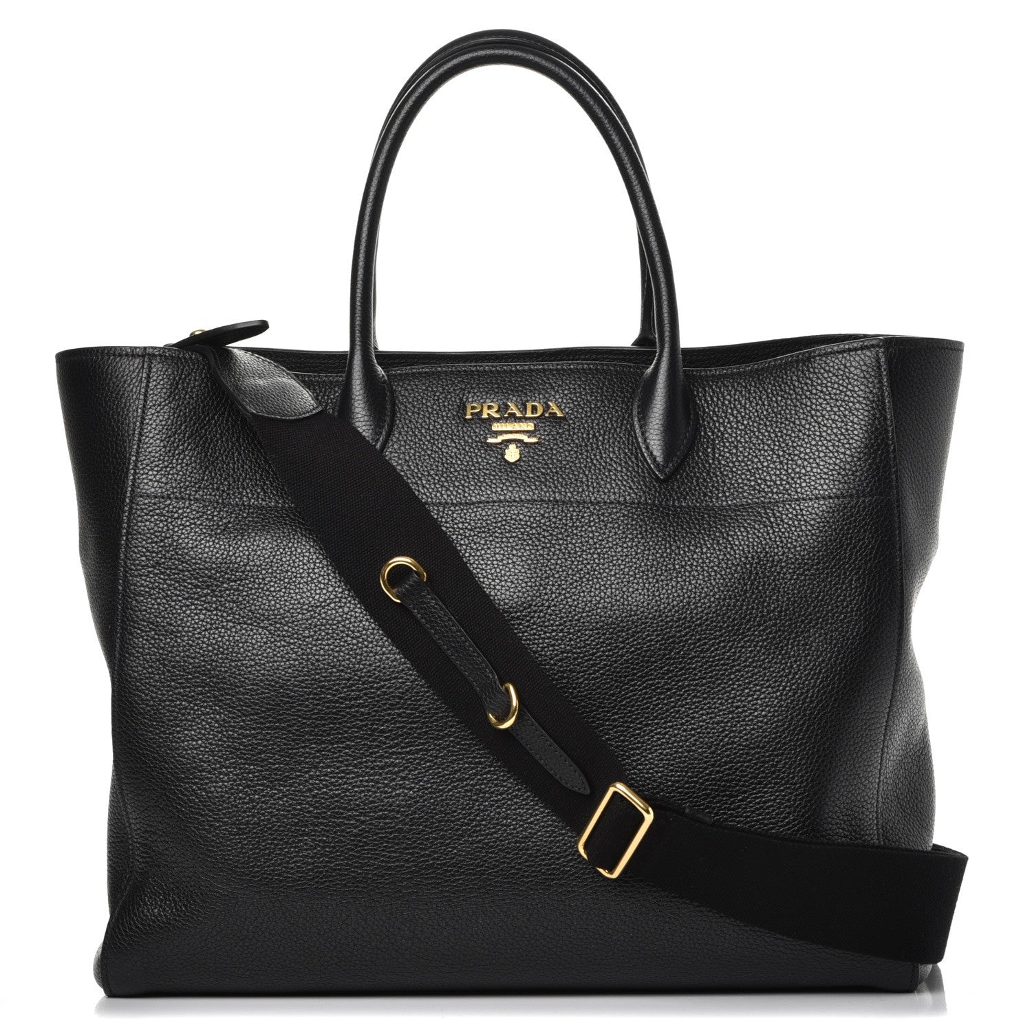 Prada Vitello Daino Tote Nero Black 1 of 10