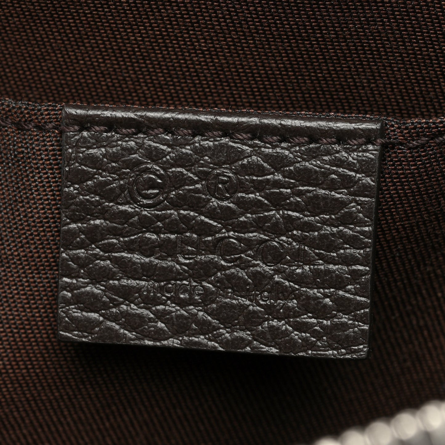 Monogram Dollar Calfskin Belt Bag Beige Ebony Testa di Moro Marrone Scuro