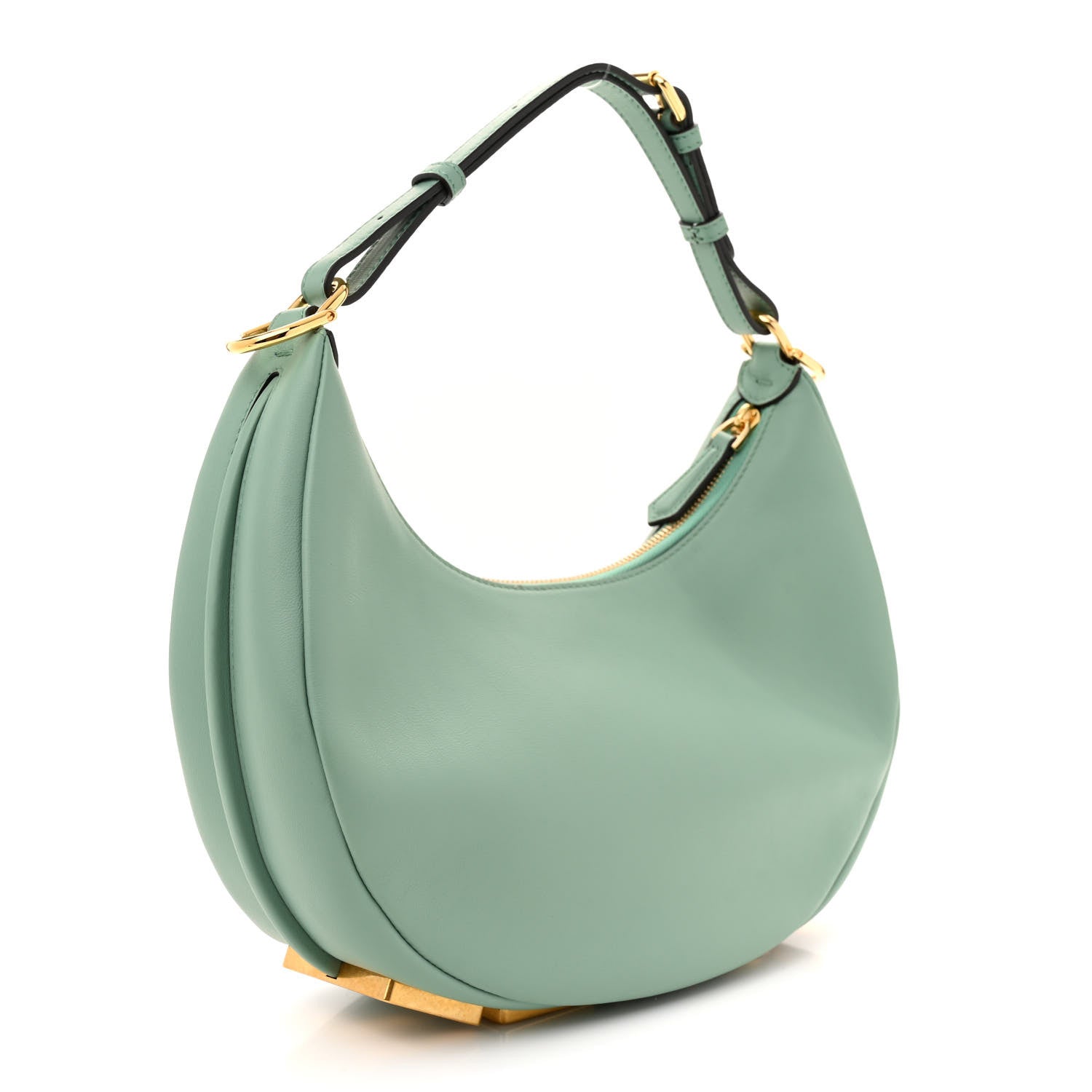 Fendi Vitello Grace Matte Small Fendigraphy Hobo Bag Menta 3 of 14