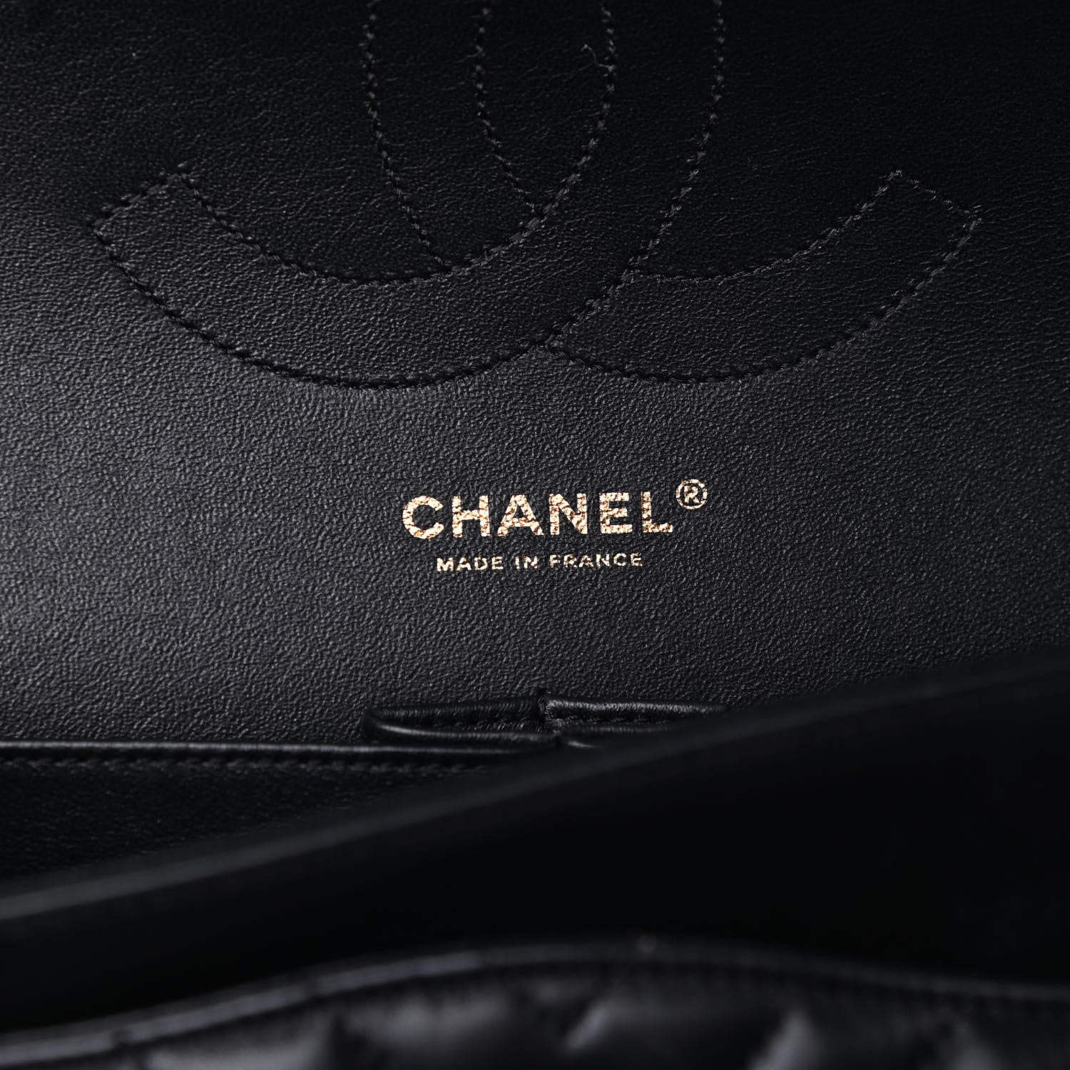 Chanel Lambskin Chevron Quilted Jumbo Double Flap Black 5 of 6