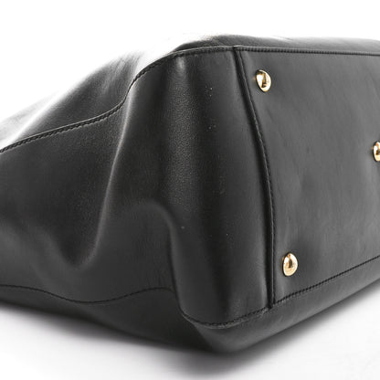 Fendi Vitello Glacier Medium FF Tote Black 9 of 12