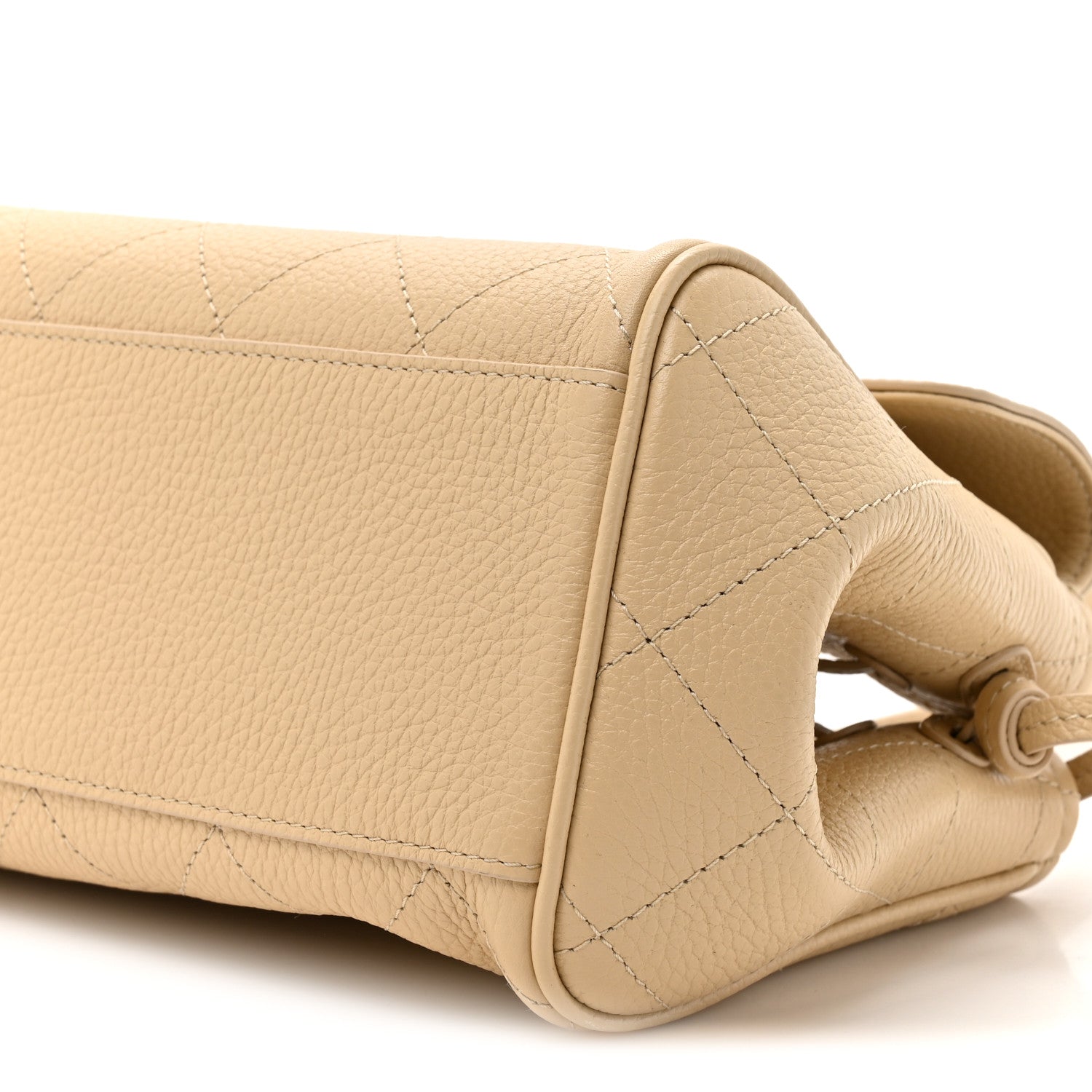 Chanel Grained Calfskin Stitched Urban Essentials Small Shopping Bag Beige 9 of 10