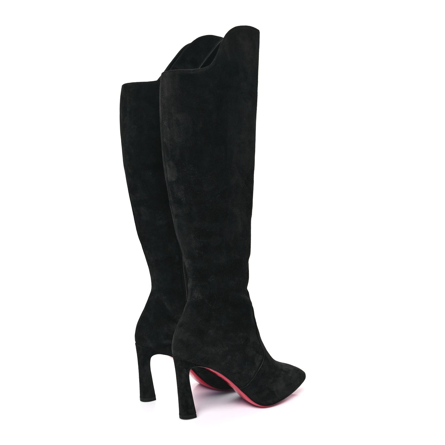 Christian Louboutin Veau Velours Eleonor Botta 85 Tall Boots 36.5 Black 4 of 8