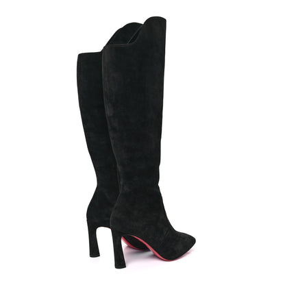 Christian Louboutin Veau Velours Eleonor Botta 85 Tall Boots 36.5 Black 4 of 8