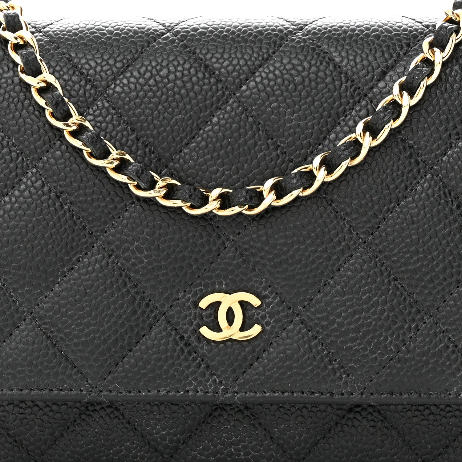 Chanel Caviar Quilted Wallet on Chain WOC Black 9 of 12