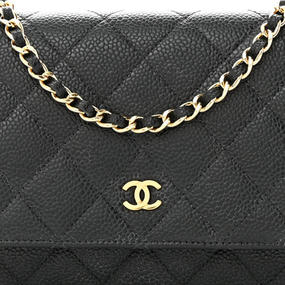 Chanel Caviar Quilted Wallet on Chain WOC Black 9 of 12